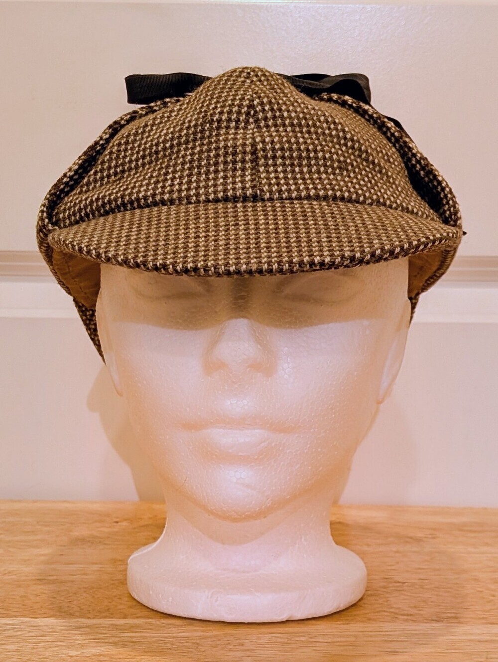 EUC 40s Herbert Johnson London Green Brown and Beige Tweed Deerstalker Hat - Picture 7 of 7
